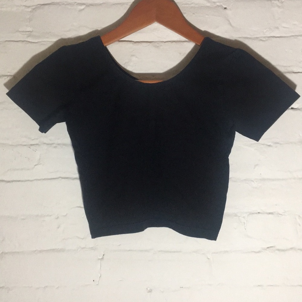 A.A. Simple Black Crop Top
